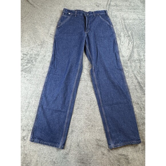 Carhartt Original Fit Cat 2 Carpenter Jeans Mens Size 34x34 Blue Fire Resistant